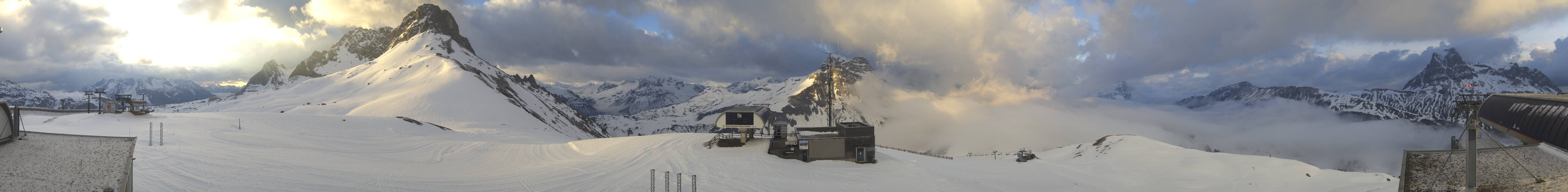 Archiv Foto Webcam Warth Schröcken - Panorama Saloberjet