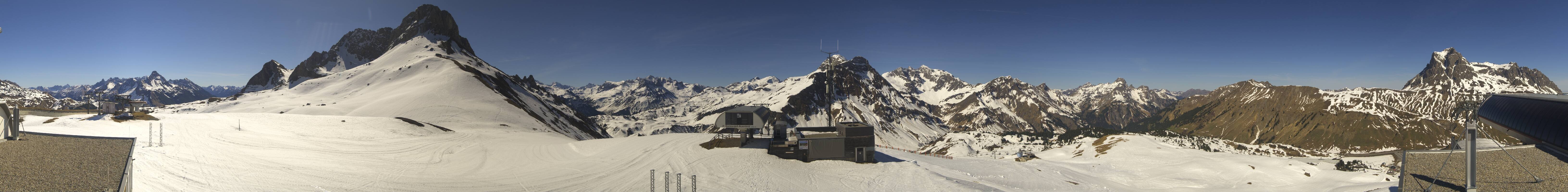 Archiv Foto Webcam Warth Schröcken - Panorama Saloberjet