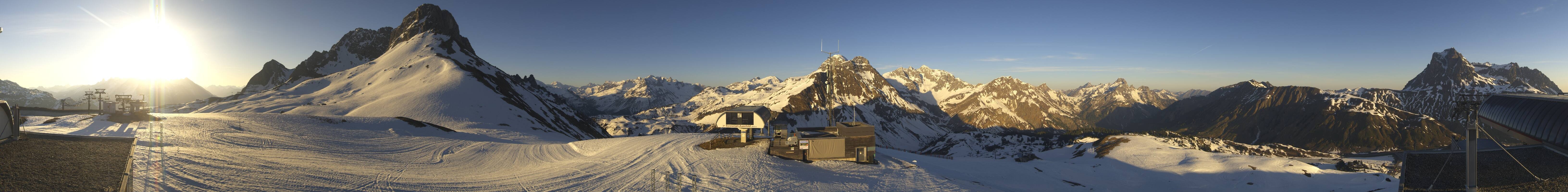 Archiv Foto Webcam Warth Schröcken - Panorama Saloberjet