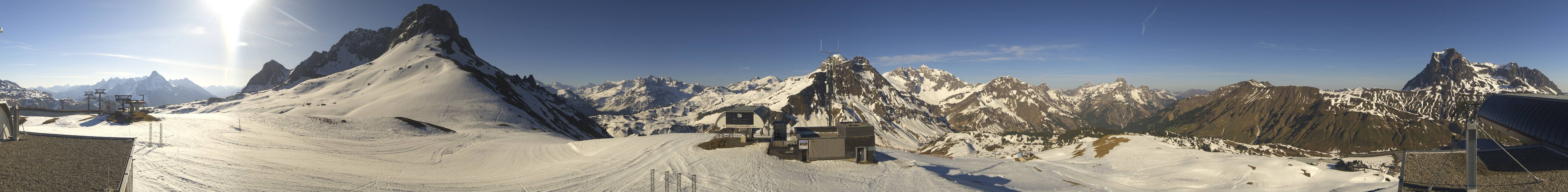 Archiv Foto Webcam Warth Schröcken - Panorama Saloberjet