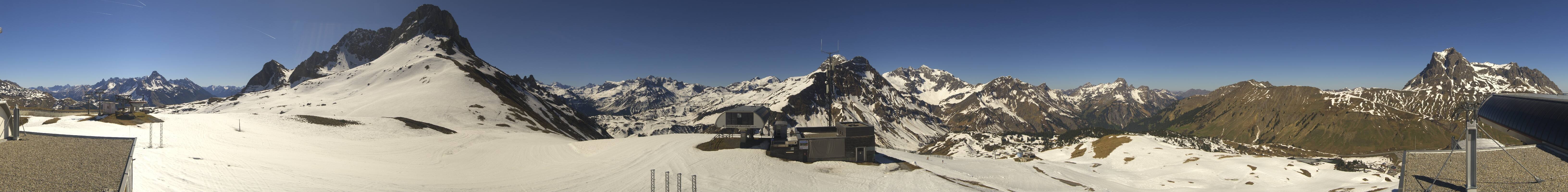 Archiv Foto Webcam Warth Schröcken - Panorama Saloberjet