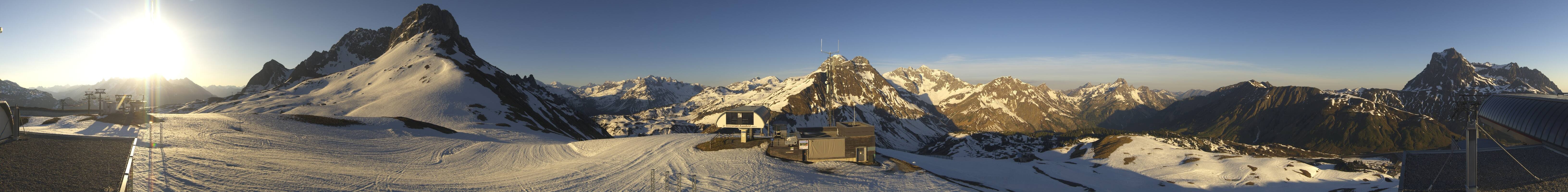Archiv Foto Webcam Warth Schröcken - Panorama Saloberjet