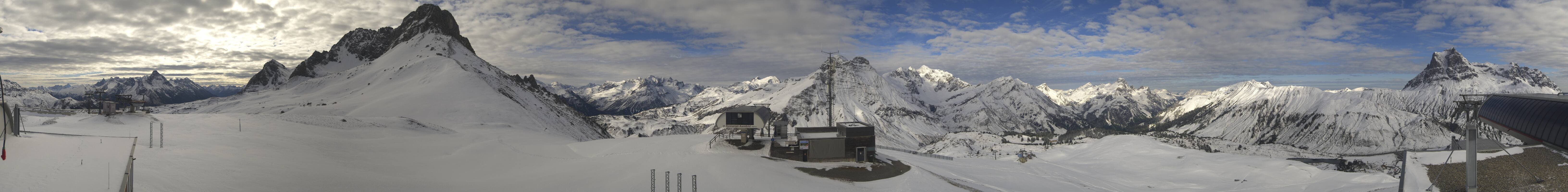 Archiv Foto Webcam Warth Schröcken - Panorama Saloberjet