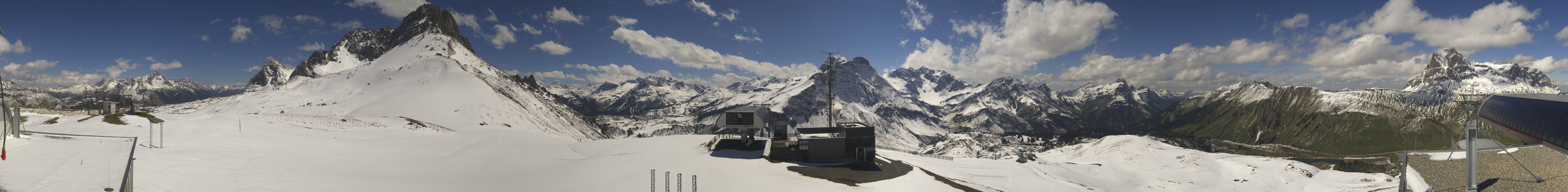 Archiv Foto Webcam Warth Schröcken - Panorama Saloberjet