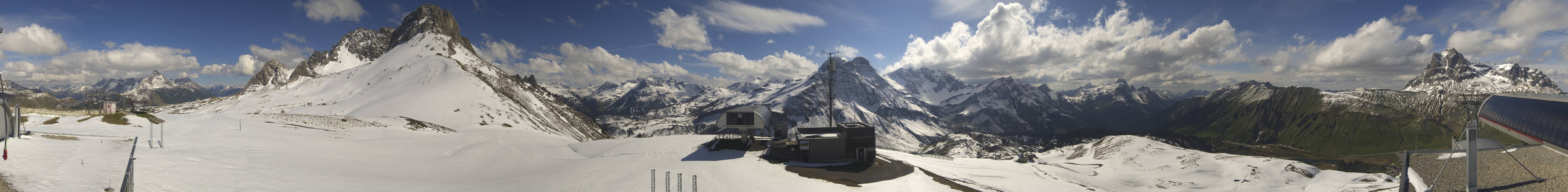 Archiv Foto Webcam Warth Schröcken - Panorama Saloberjet