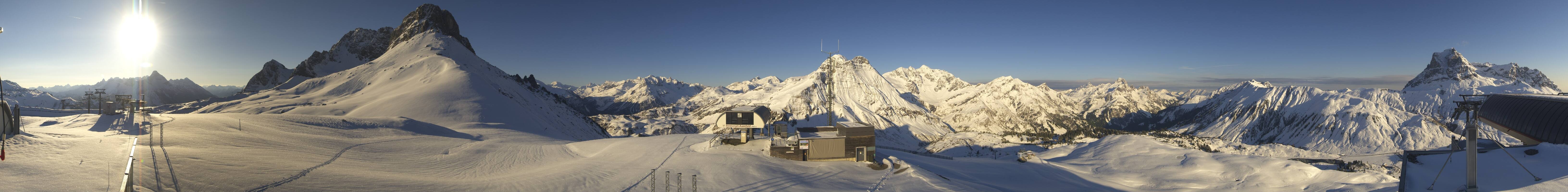 Archiv Foto Webcam Warth Schröcken - Panorama Saloberjet