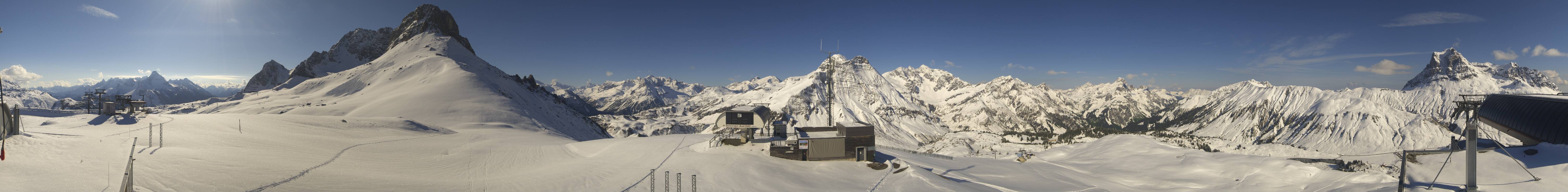 Archiv Foto Webcam Warth Schröcken - Panorama Saloberjet