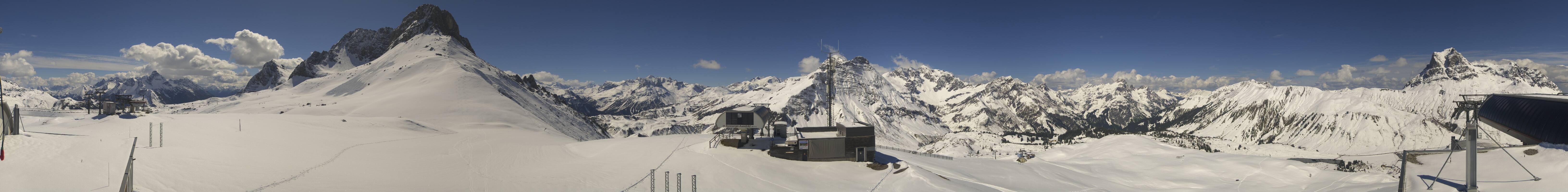 Archiv Foto Webcam Warth Schröcken - Panorama Saloberjet