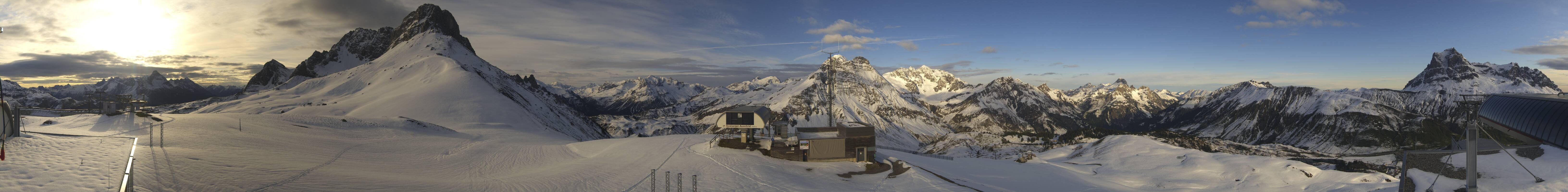 Archiv Foto Webcam Warth Schröcken - Panorama Saloberjet