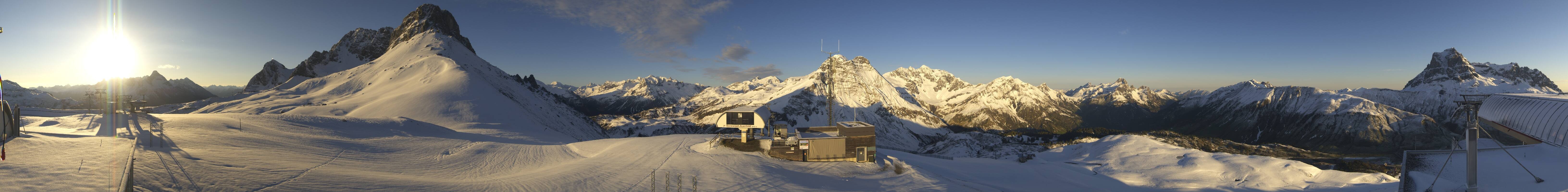 Archiv Foto Webcam Warth Schröcken - Panorama Saloberjet