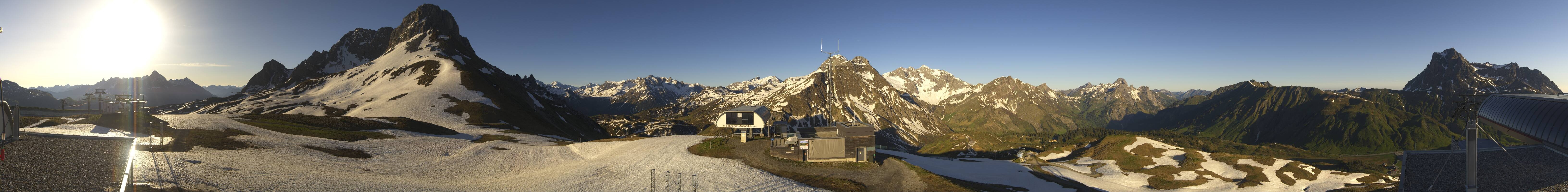 Archiv Foto Webcam Warth Schröcken - Panorama Saloberjet