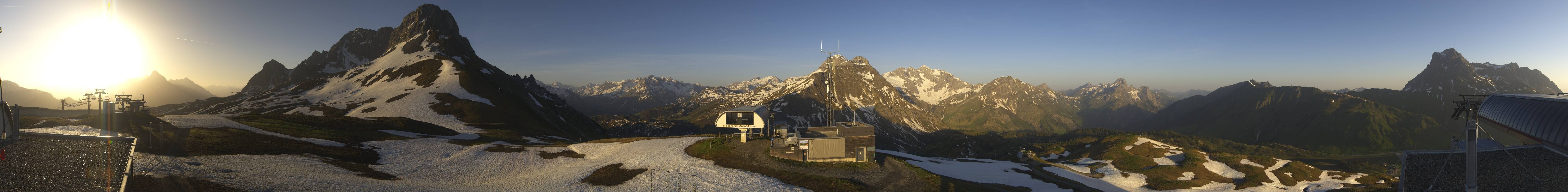 Archiv Foto Webcam Warth Schröcken - Panorama Saloberjet