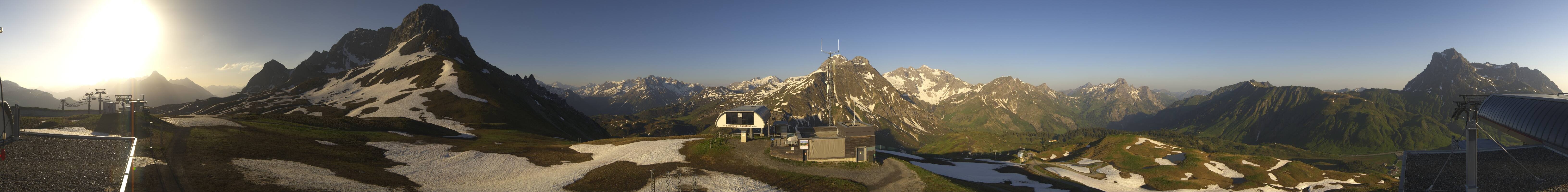 Archiv Foto Webcam Warth Schröcken - Panorama Saloberjet