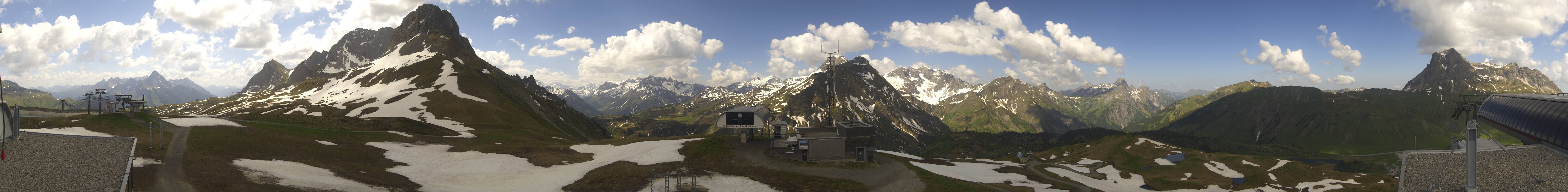 Archiv Foto Webcam Warth Schröcken - Panorama Saloberjet