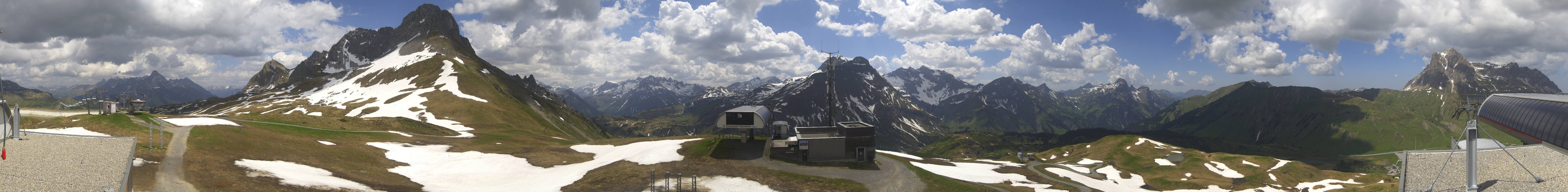 Archiv Foto Webcam Warth Schröcken - Panorama Saloberjet