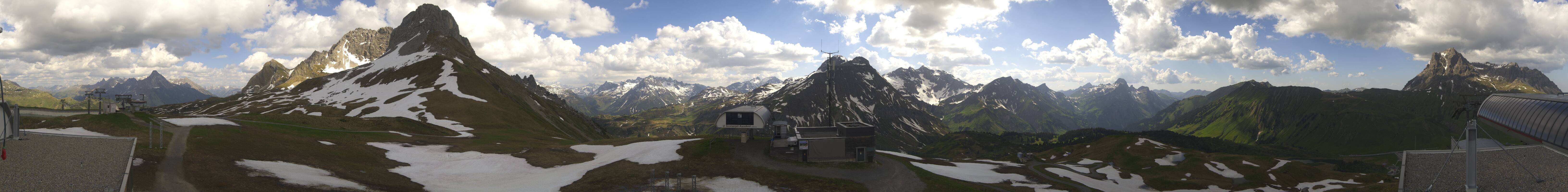 Archiv Foto Webcam Warth Schröcken - Panorama Saloberjet