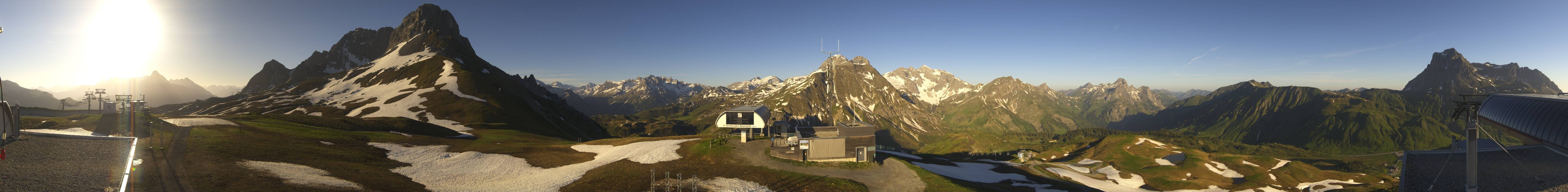 Archiv Foto Webcam Warth Schröcken - Panorama Saloberjet