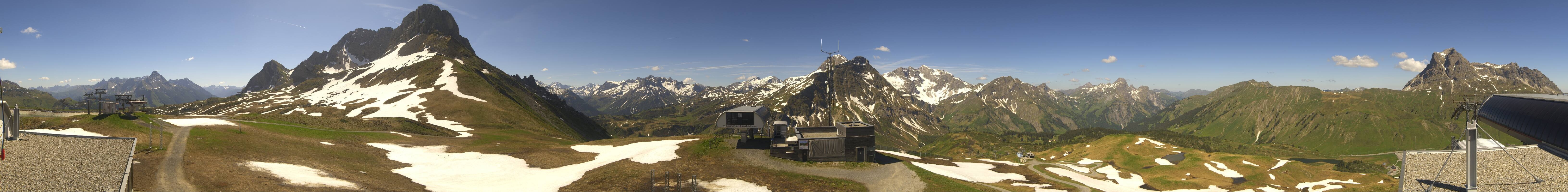 Archiv Foto Webcam Warth Schröcken - Panorama Saloberjet
