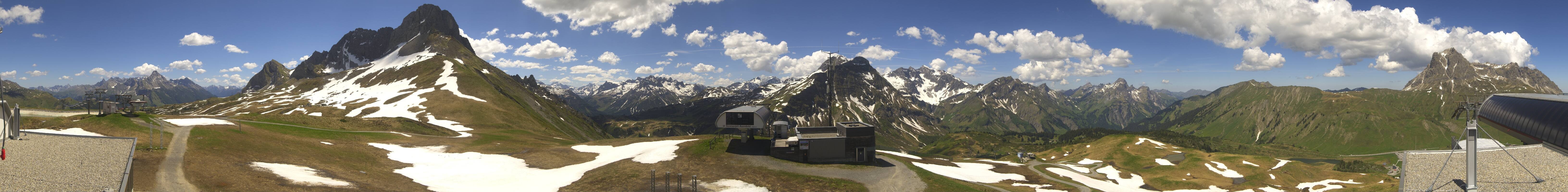 Archiv Foto Webcam Warth Schröcken - Panorama Saloberjet