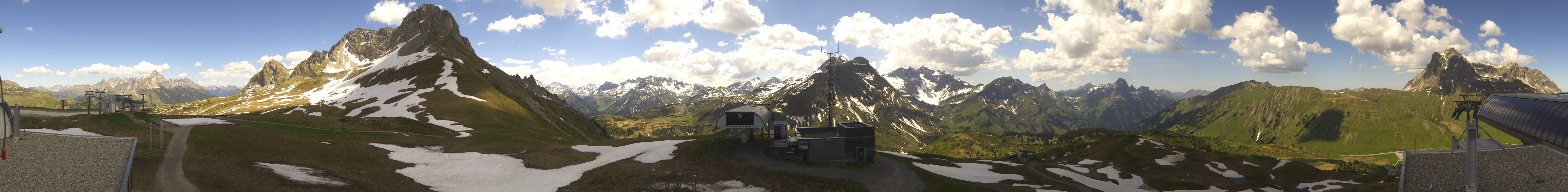 Archiv Foto Webcam Warth Schröcken - Panorama Saloberjet