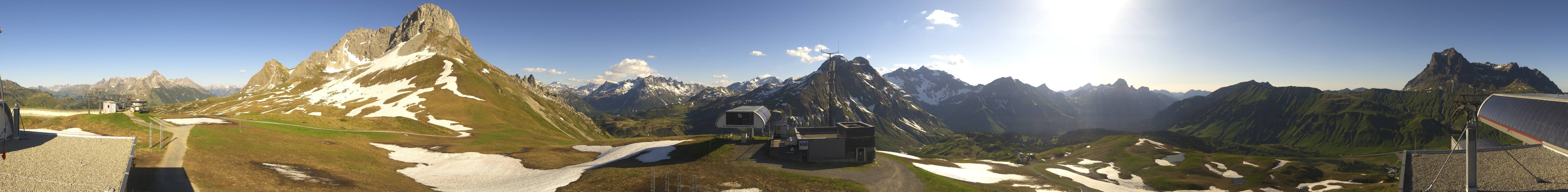 Archiv Foto Webcam Warth Schröcken - Panorama Saloberjet