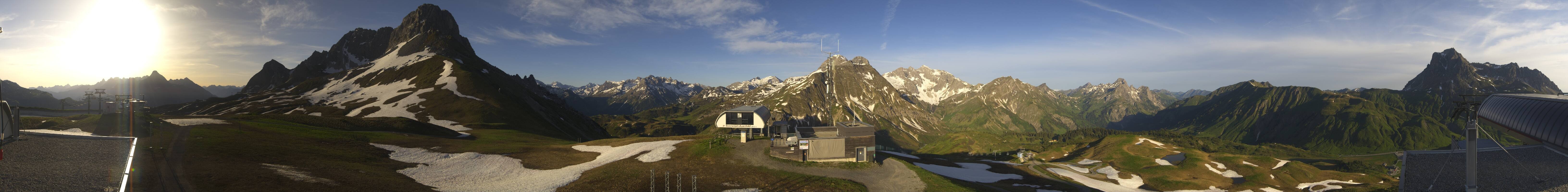 Archiv Foto Webcam Warth Schröcken - Panorama Saloberjet