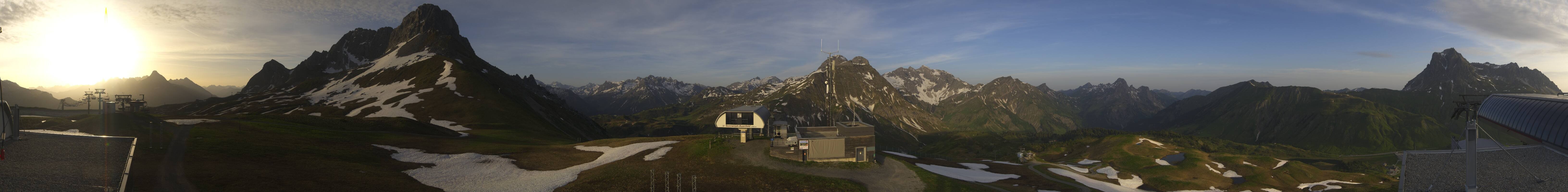 Archiv Foto Webcam Warth Schröcken - Panorama Saloberjet