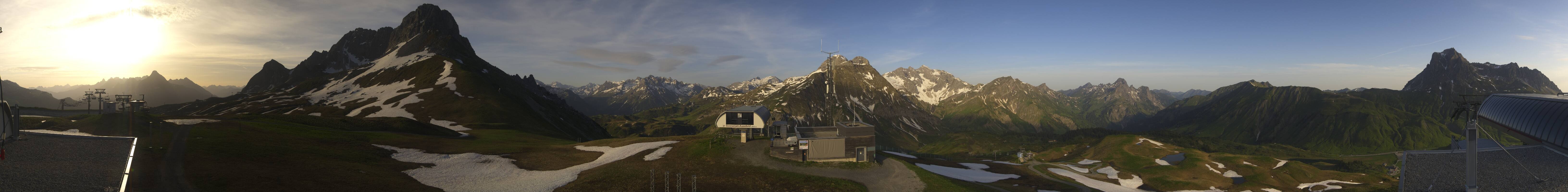 Archiv Foto Webcam Warth Schröcken - Panorama Saloberjet