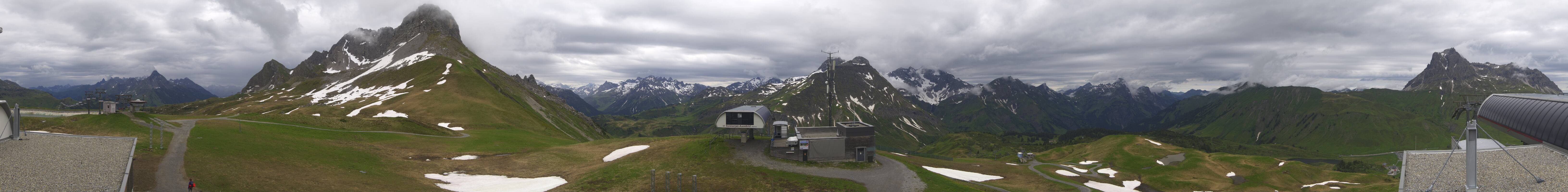 Archiv Foto Webcam Warth Schröcken - Panorama Saloberjet