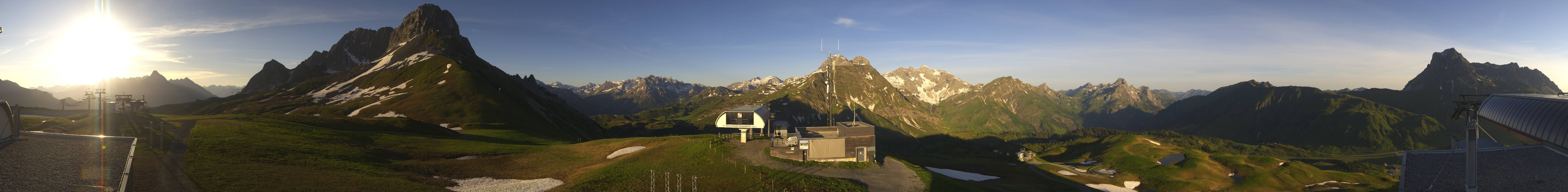 Archiv Foto Webcam Warth Schröcken - Panorama Saloberjet
