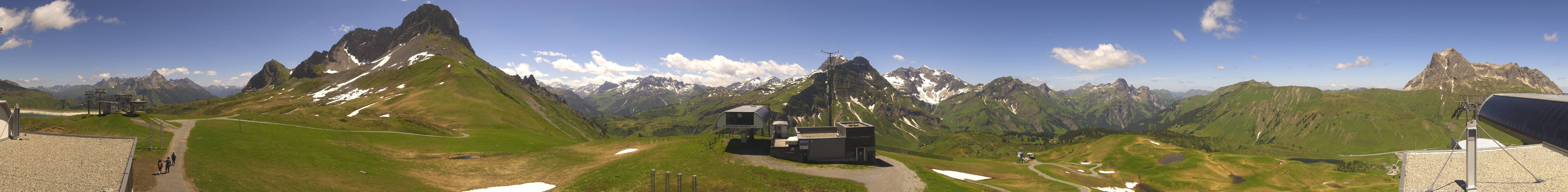 Archiv Foto Webcam Warth Schröcken - Panorama Saloberjet