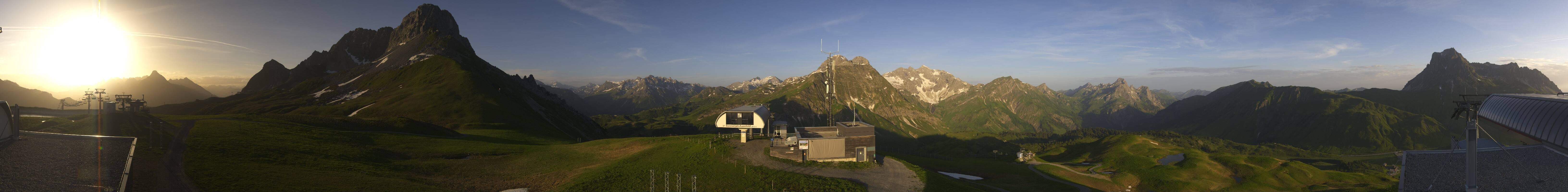Archiv Foto Webcam Warth Schröcken - Panorama Saloberjet