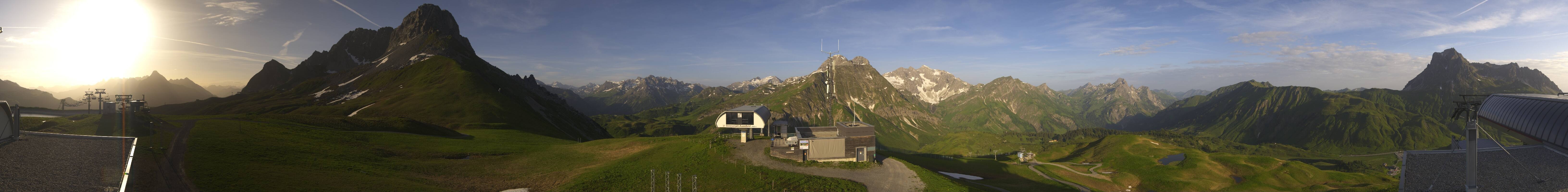Archiv Foto Webcam Warth Schröcken - Panorama Saloberjet