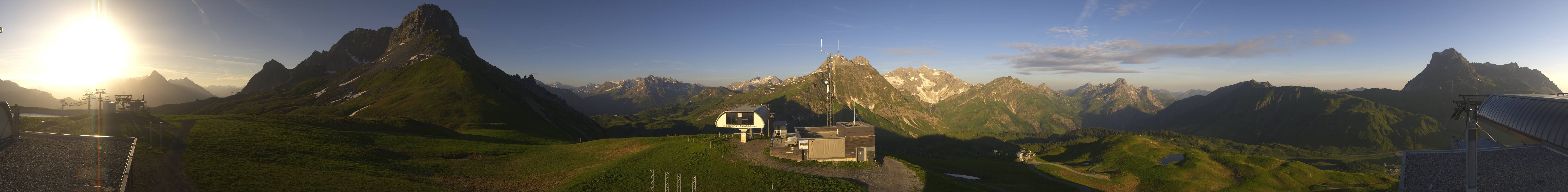Archiv Foto Webcam Warth Schröcken - Panorama Saloberjet