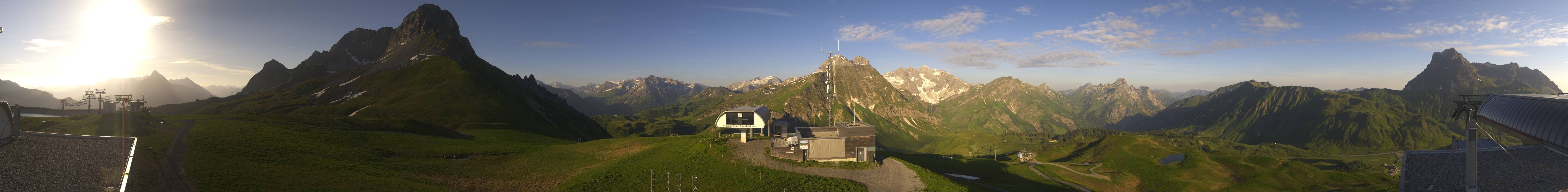 Archiv Foto Webcam Warth Schröcken - Panorama Saloberjet
