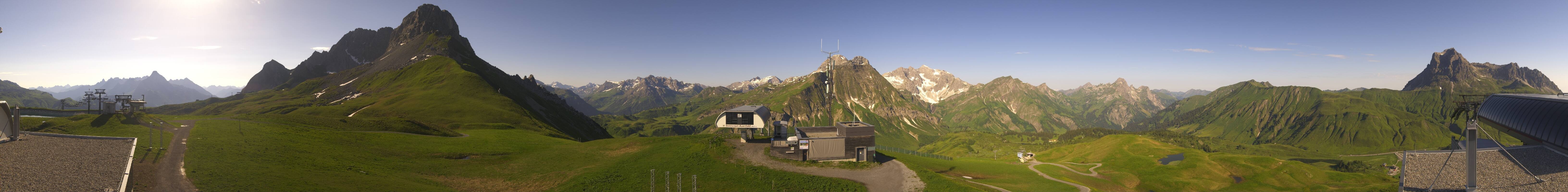 Archiv Foto Webcam Warth Schröcken - Panorama Saloberjet