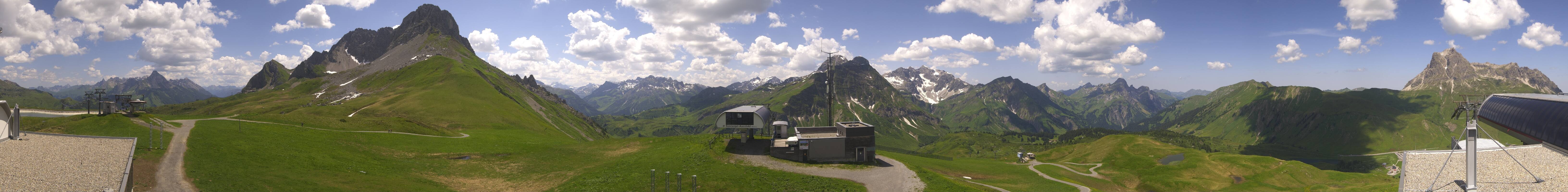 Archiv Foto Webcam Warth Schröcken - Panorama Saloberjet