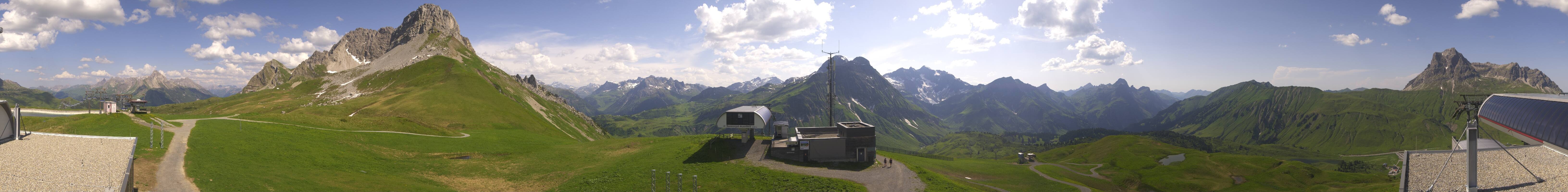 Archiv Foto Webcam Warth Schröcken - Panorama Saloberjet