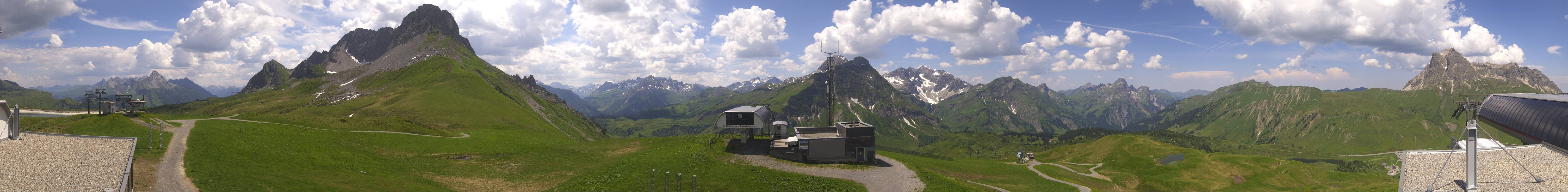 Archiv Foto Webcam Warth Schröcken - Panorama Saloberjet
