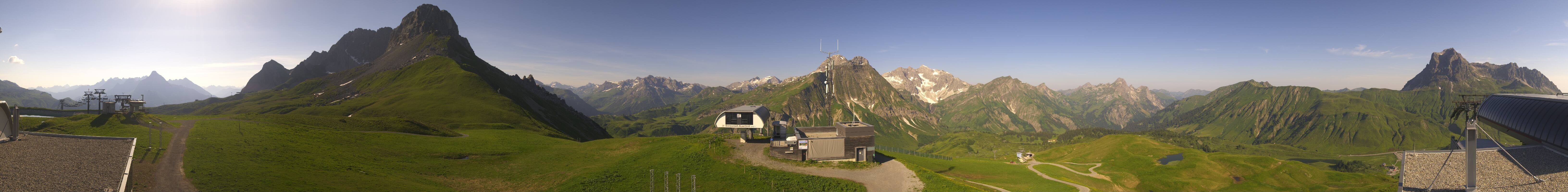 Archiv Foto Webcam Warth Schröcken - Panorama Saloberjet