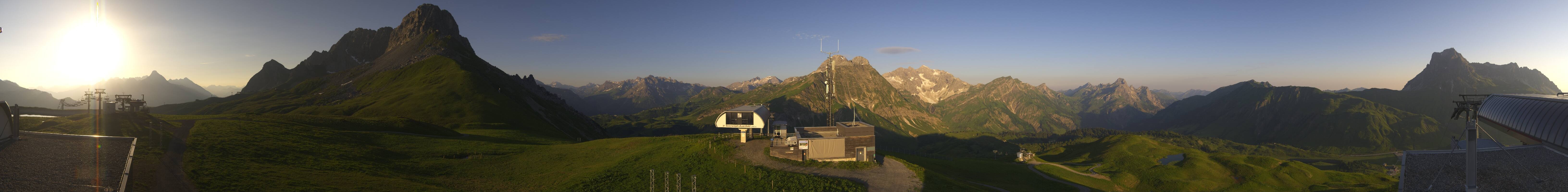 Archiv Foto Webcam Warth Schröcken - Panorama Saloberjet
