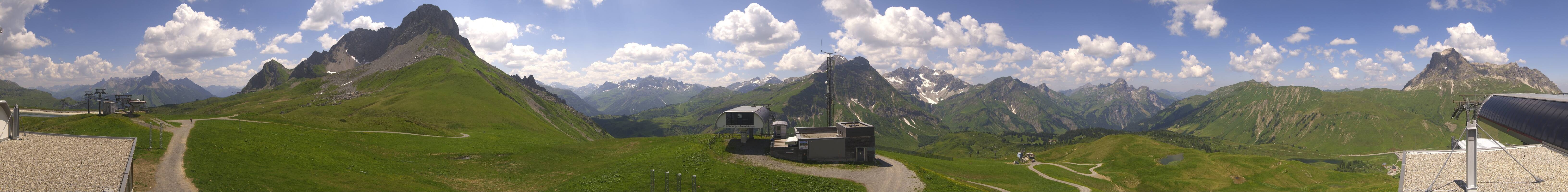 Archiv Foto Webcam Warth Schröcken - Panorama Saloberjet