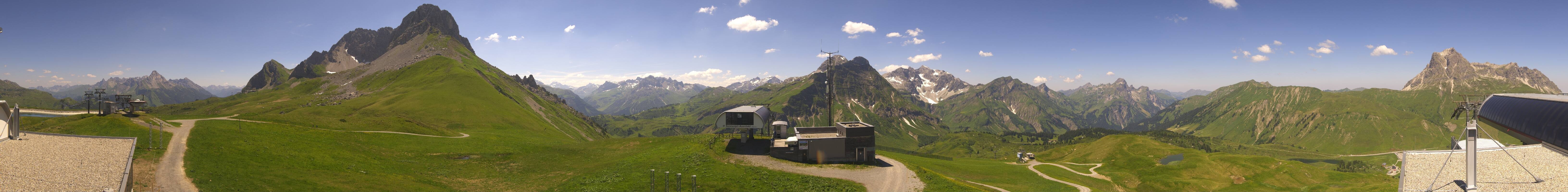 Archiv Foto Webcam Warth Schröcken - Panorama Saloberjet