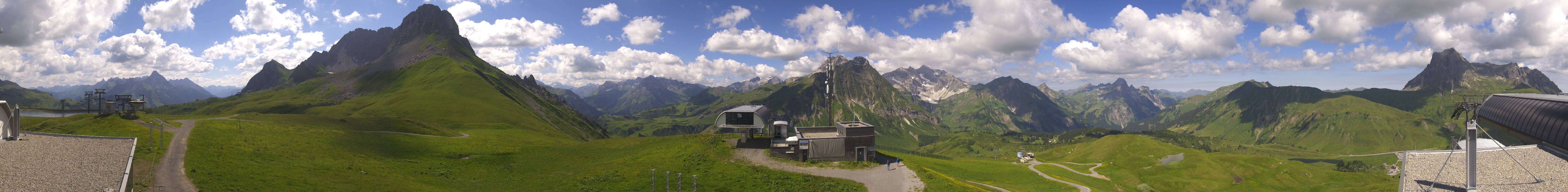 Archiv Foto Webcam Warth Schröcken - Panorama Saloberjet