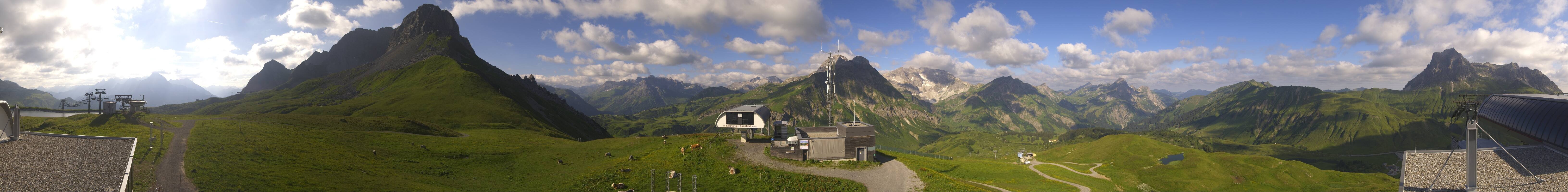 Archiv Foto Webcam Warth Schröcken - Panorama Saloberjet