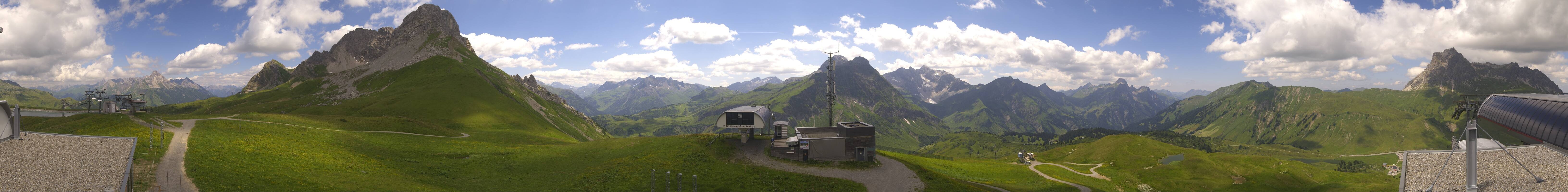 Archiv Foto Webcam Warth Schröcken - Panorama Saloberjet