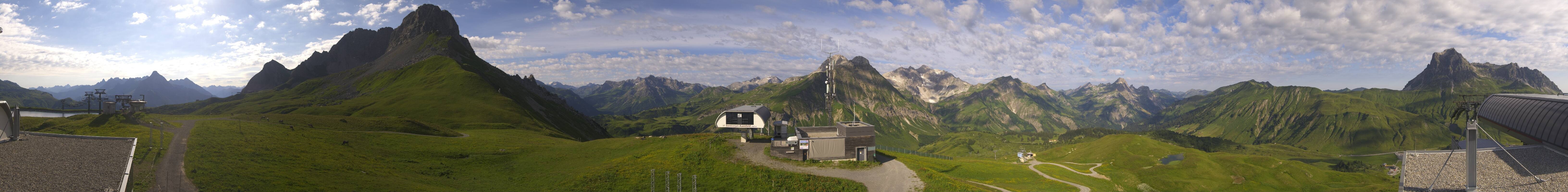 Archiv Foto Webcam Warth Schröcken - Panorama Saloberjet