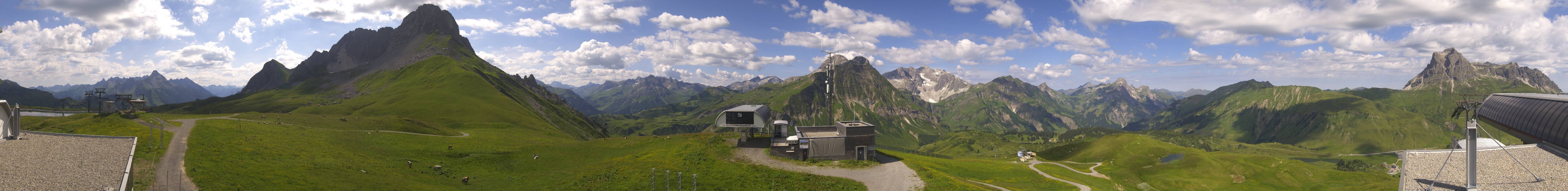 Archiv Foto Webcam Warth Schröcken - Panorama Saloberjet