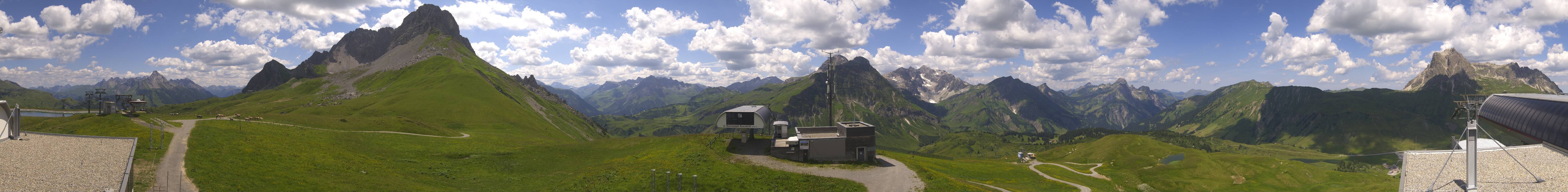 Archiv Foto Webcam Warth Schröcken - Panorama Saloberjet