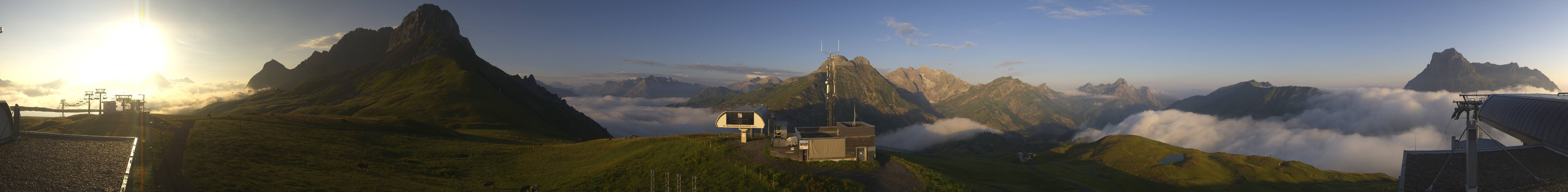Archiv Foto Webcam Warth Schröcken - Panorama Saloberjet